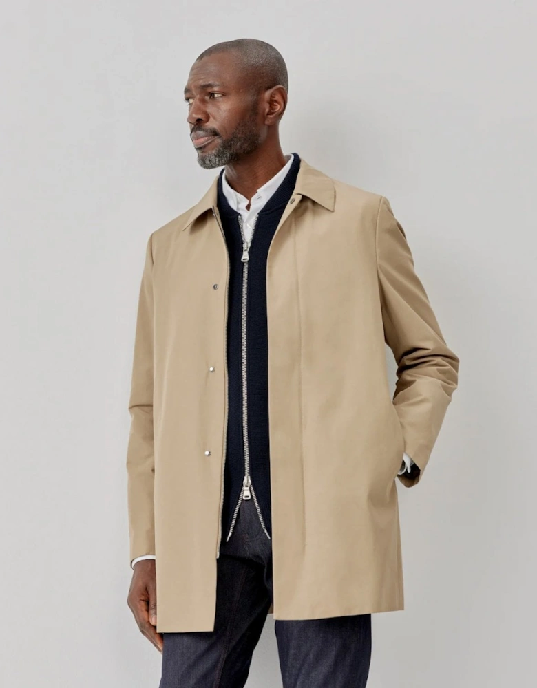 Huntingfield Mens Showerproof Cotton Mac - Stone