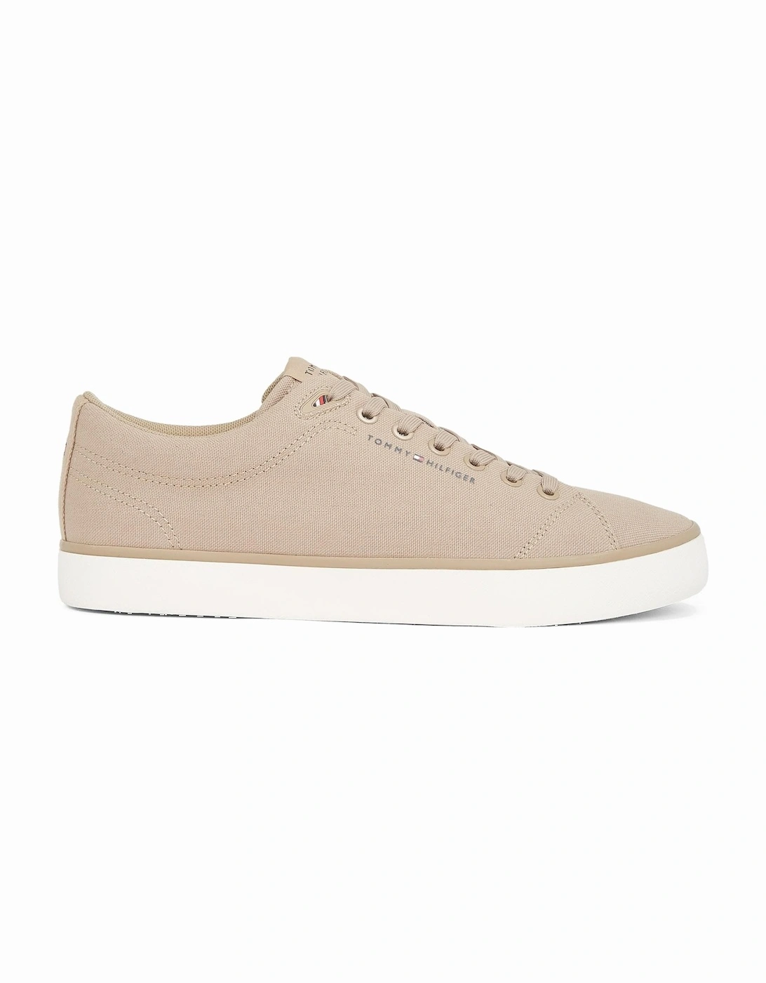 Tommy Hilfiger Men's Cream High Vulc Low Core Trainer - : 9