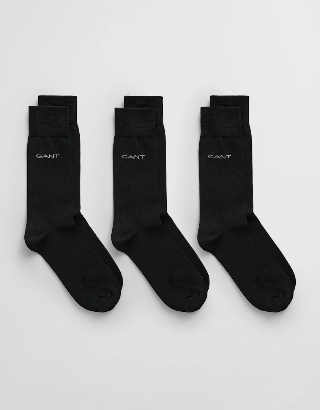 Men's GANT Mens Mercerized Cotton Socks 3-Pack - 5 Black - Size: 9/9.5/10/10.5/11