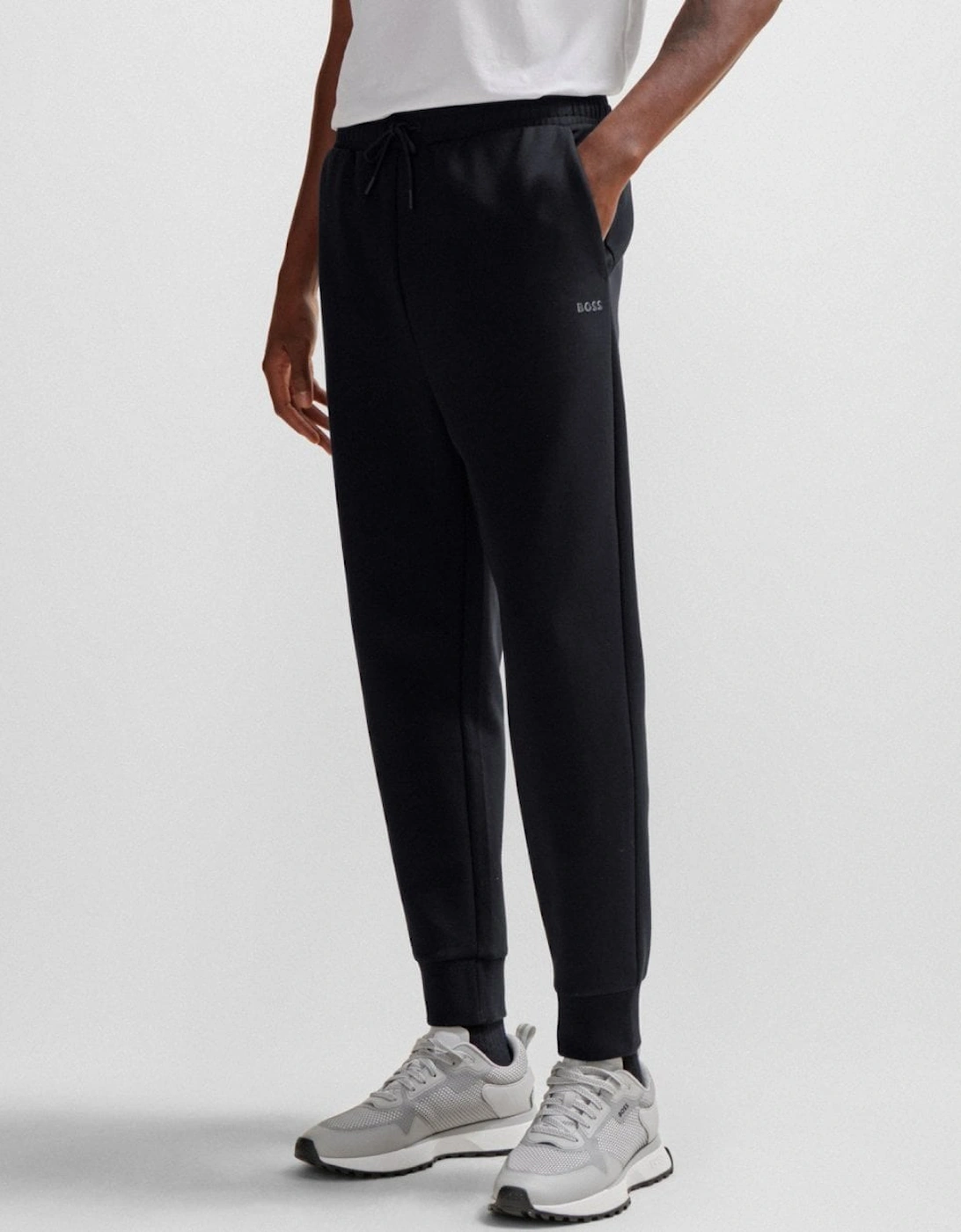 Men's BOSS Green Hadiko Mens Cuffed Hem Joggers NOS - Black 001 - Size: 37/36/32