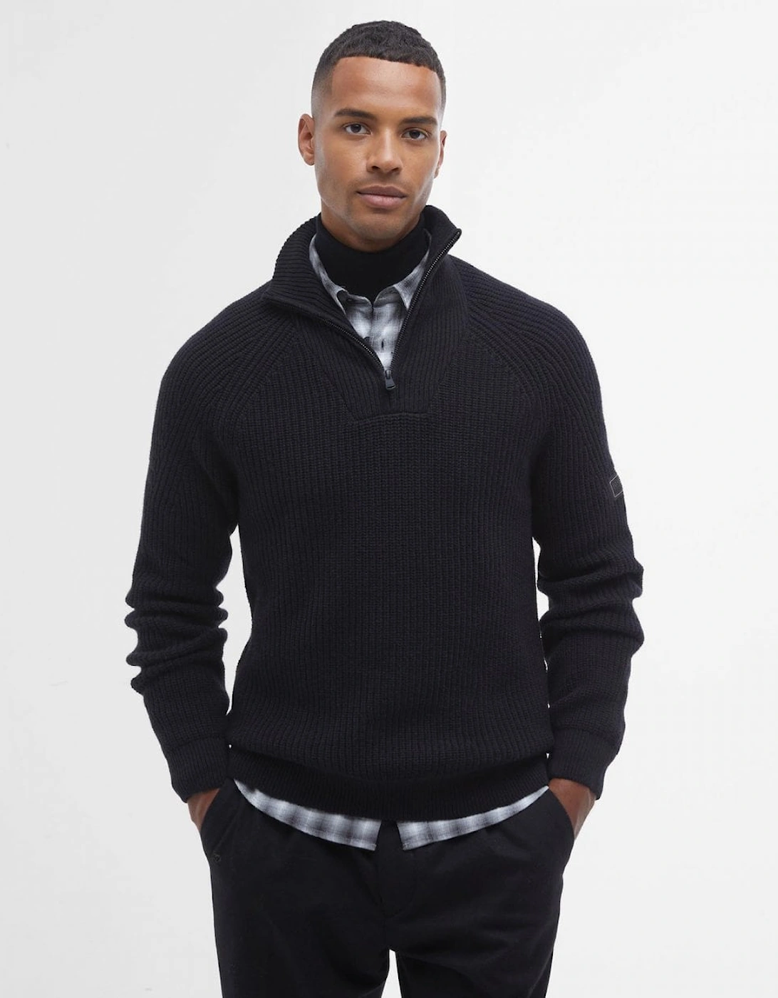 Chester Mens Funnel Neck Jumper, 7 of 6