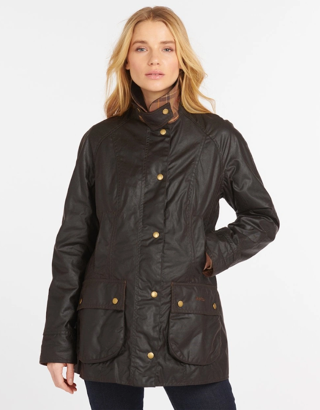 Women's Barbour Beadnell Womens Wax Jacket - Rustic - Brown - Size: 12