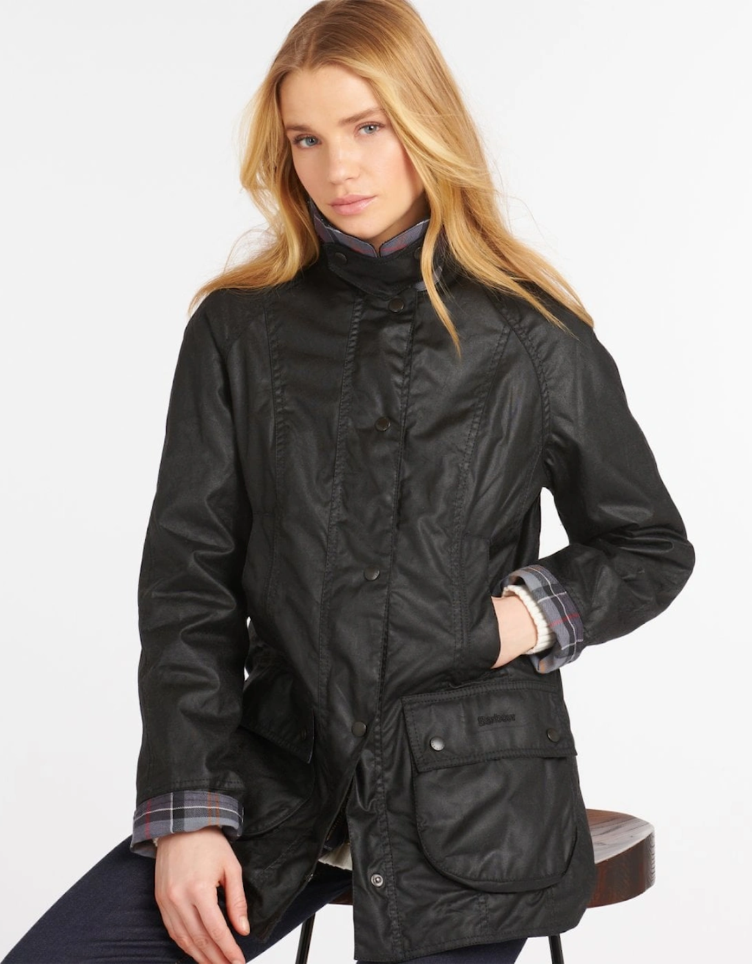 Beadnell Womens Wax Jacket - Black