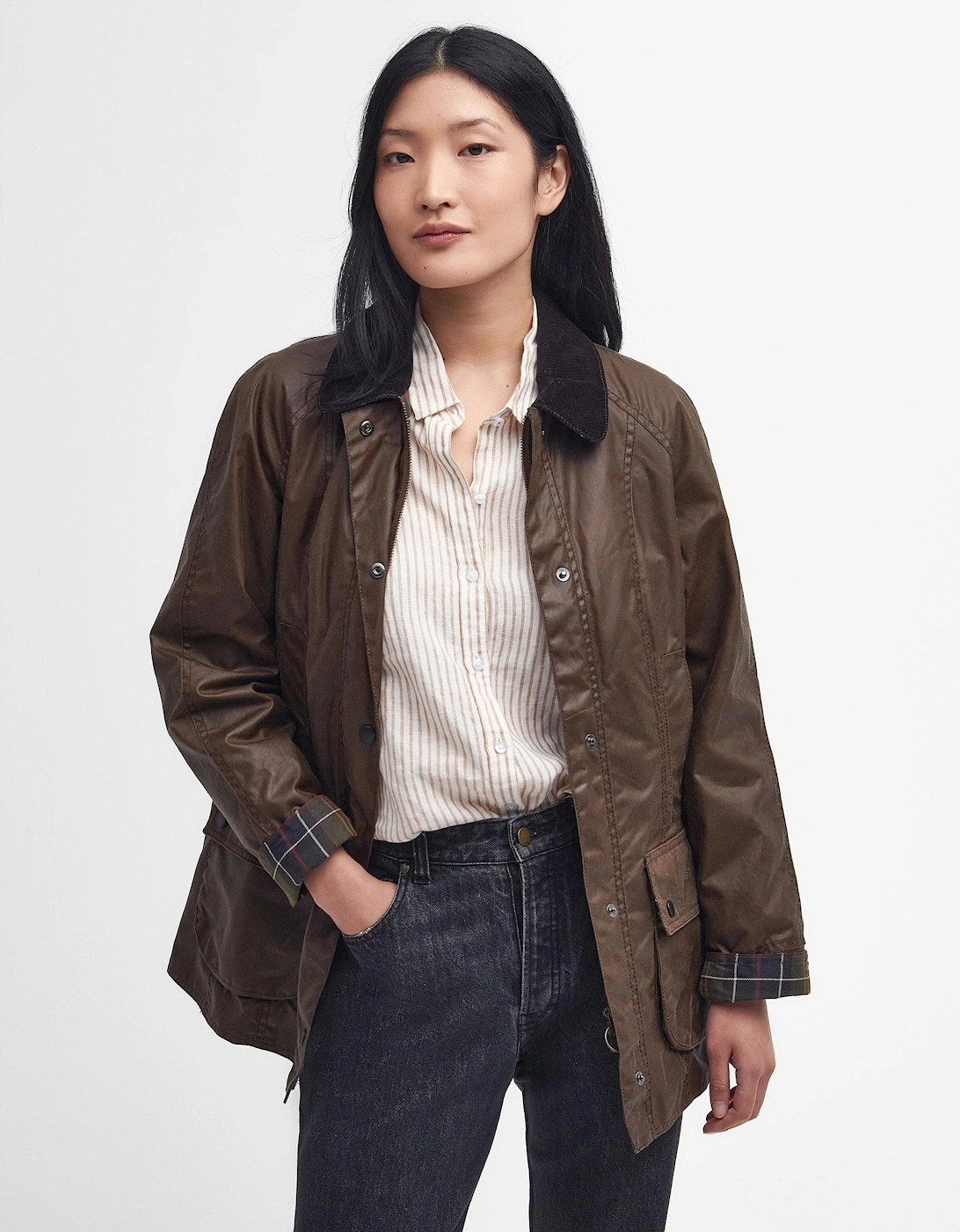 Beadnell Womens Wax Jacket - Bark, 12 of 11