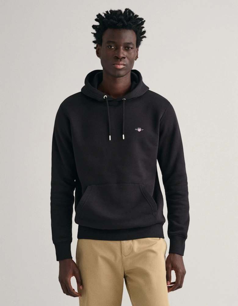 Mens Regular Fit Shield Logo Pullover Hoodie