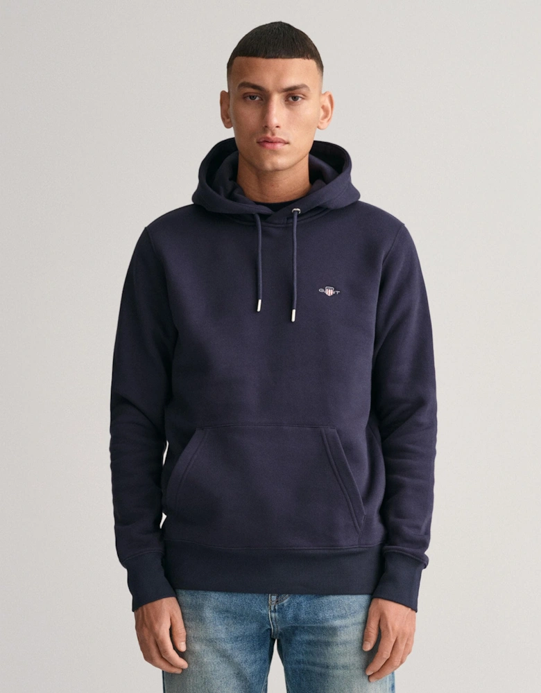 Mens Regular Fit Shield Logo Pullover Hoodie