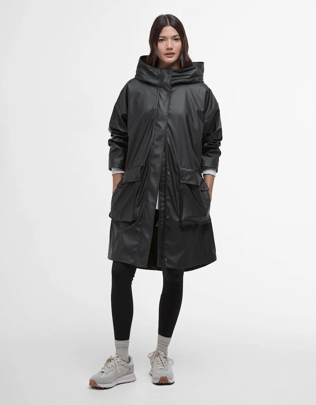 Women's Barbour International Atlas Womens Showerproof Jacket - Black - Size: 10