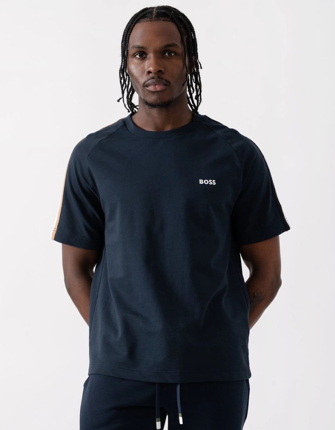 Men's BOSS Orange Iconic Mens Loungewear T-Shirt 50527544 - Navy - Size: 38