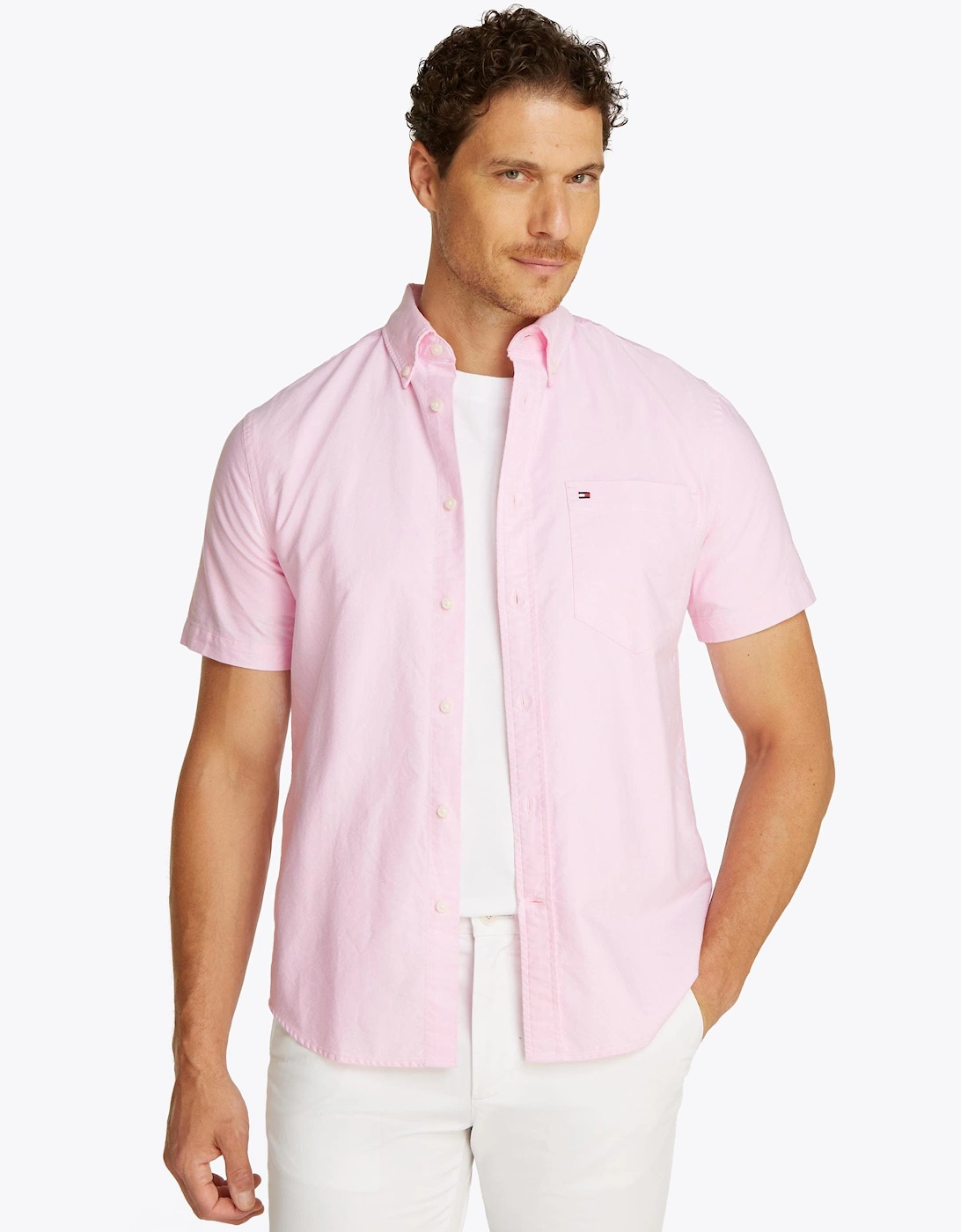 Heritage Oxford Shot Sleeve Mens Shirt, 7 of 6