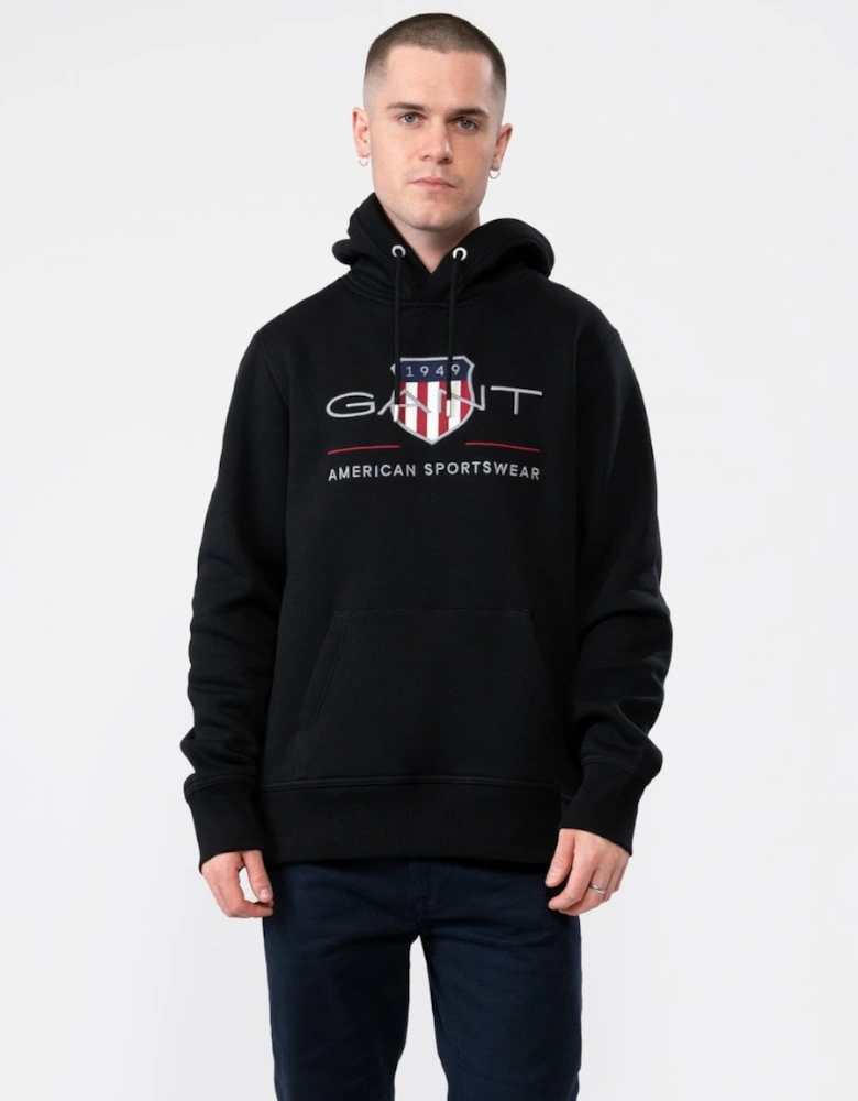 Mens Regular FIt Archive Shield Pullover Hoodie