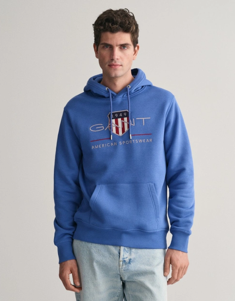 Mens Regular FIt Archive Shield Pullover Hoodie