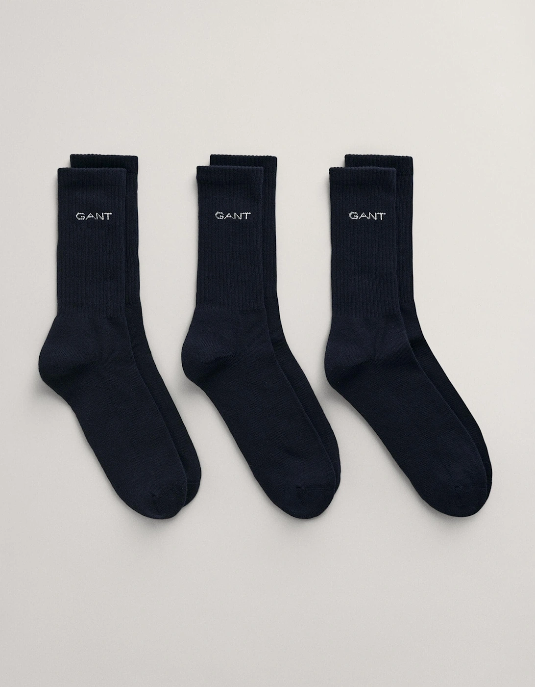 Gant Men's Navy Sport Socks 3-Pack - 410 Marine - Size: 9/9.5/10/10.5/11