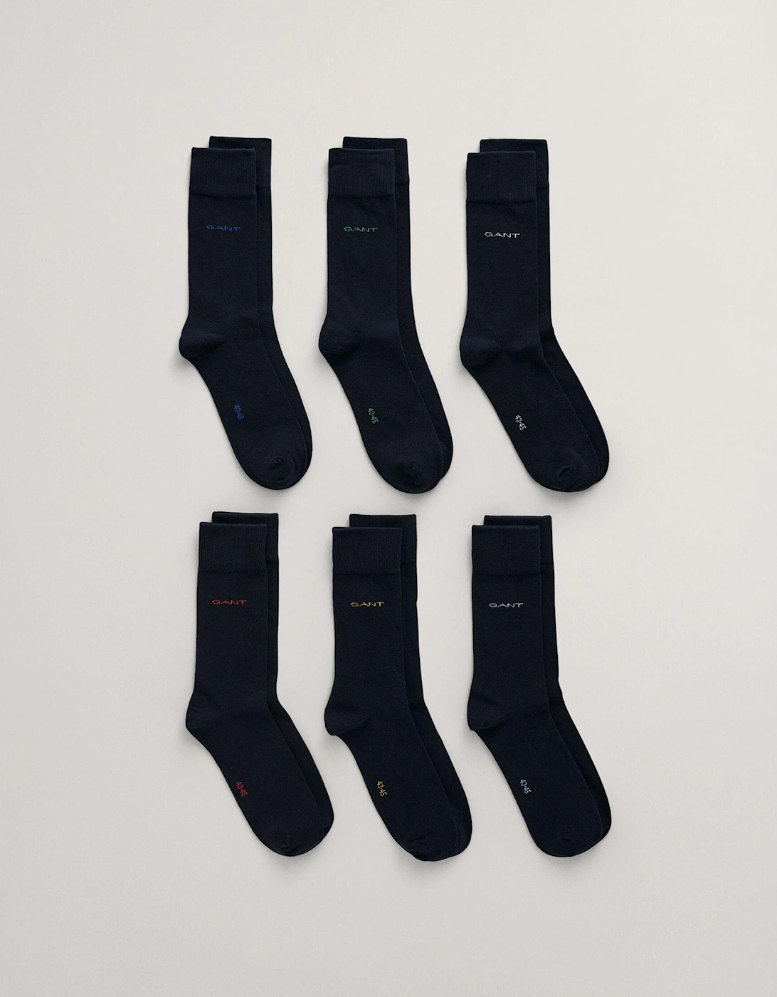 Gant Men's Navy Soft Cotton Socks 6-Pack - 410 Marine - Size: Uk6-8 Eu40-42 Us7-9