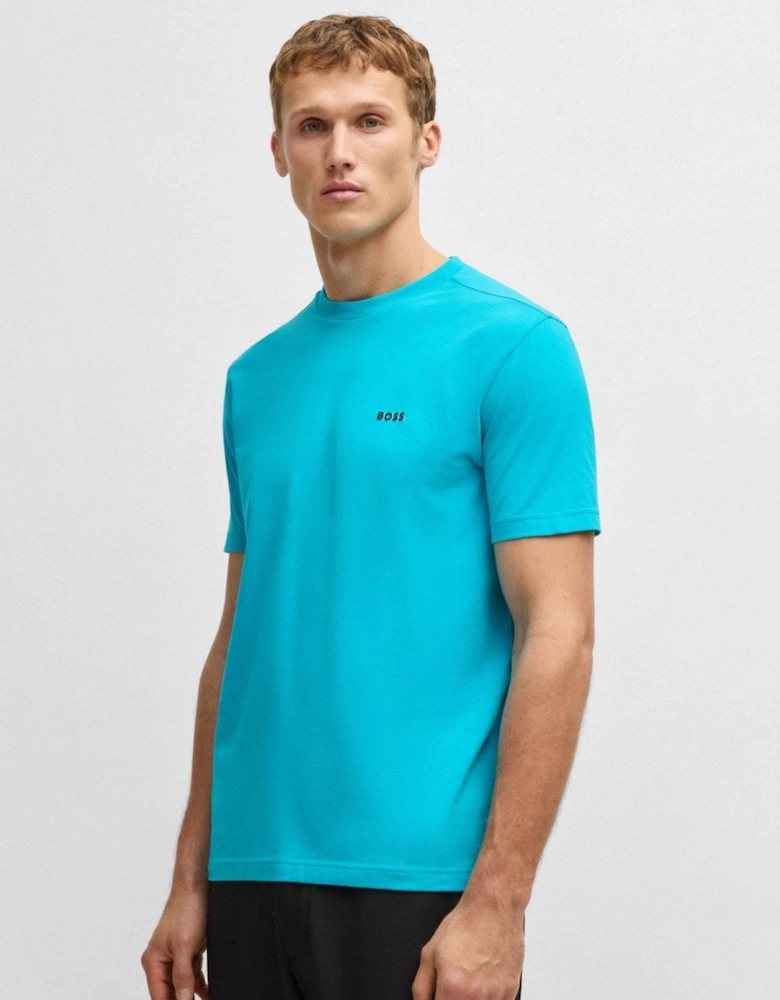 BOSS Green Tee Mens Stretch Cotton T-Shirt with Contrast Logo