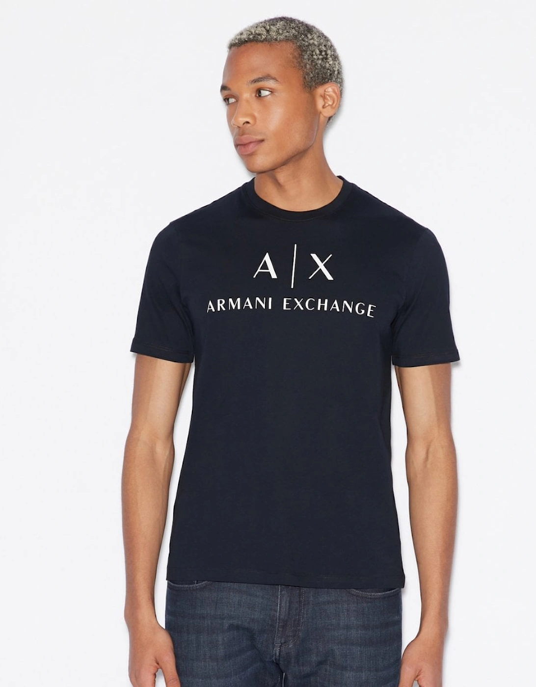 Armani Exchange Men's Black A|X Logo T-Shirt - : 38/Regular M
