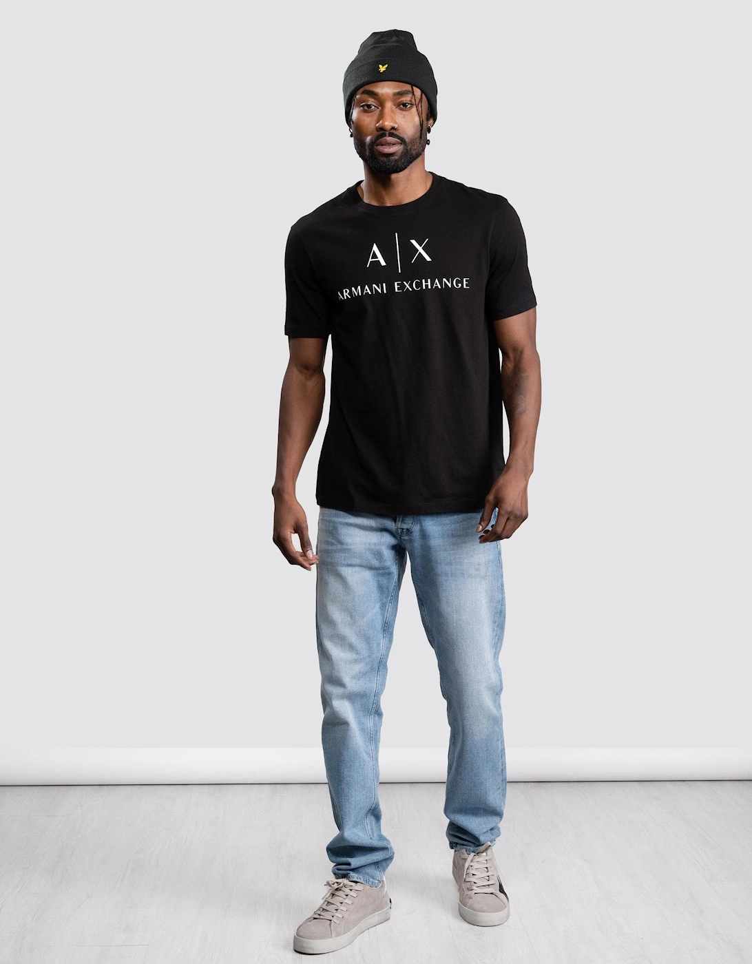 Armani Exchange Men's Black A|X Logo T-Shirt - : 38 M