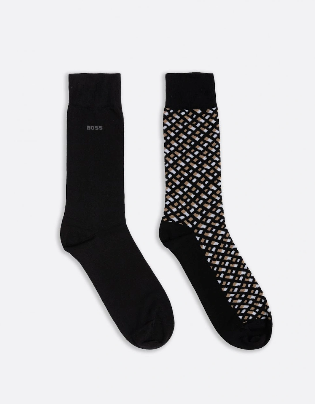 BOSS Orange Monogram Mens 2 Pack Regular Length Cotton Blend Socks, 6 of 5