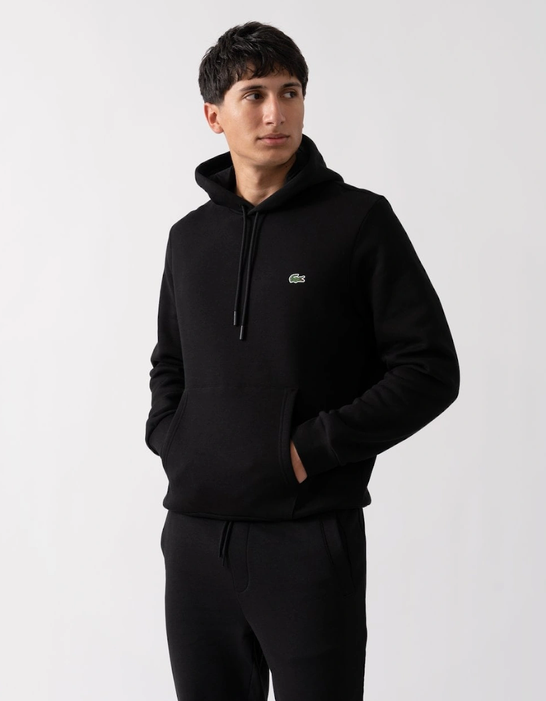Lacoste Men's Black Fleece Hoodie - 031  38 M