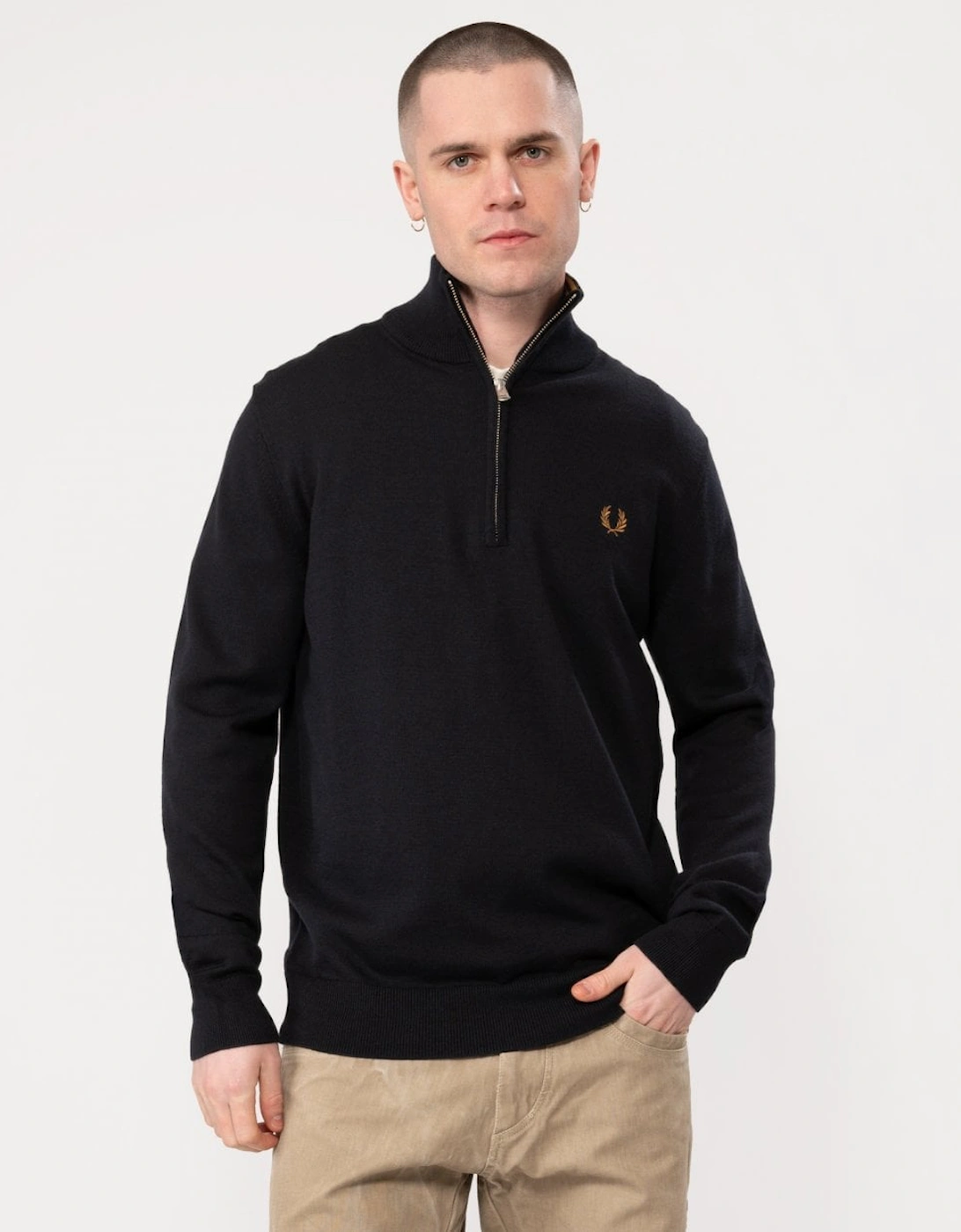 Mens Classic Half Zip Jumper, 5 of 4