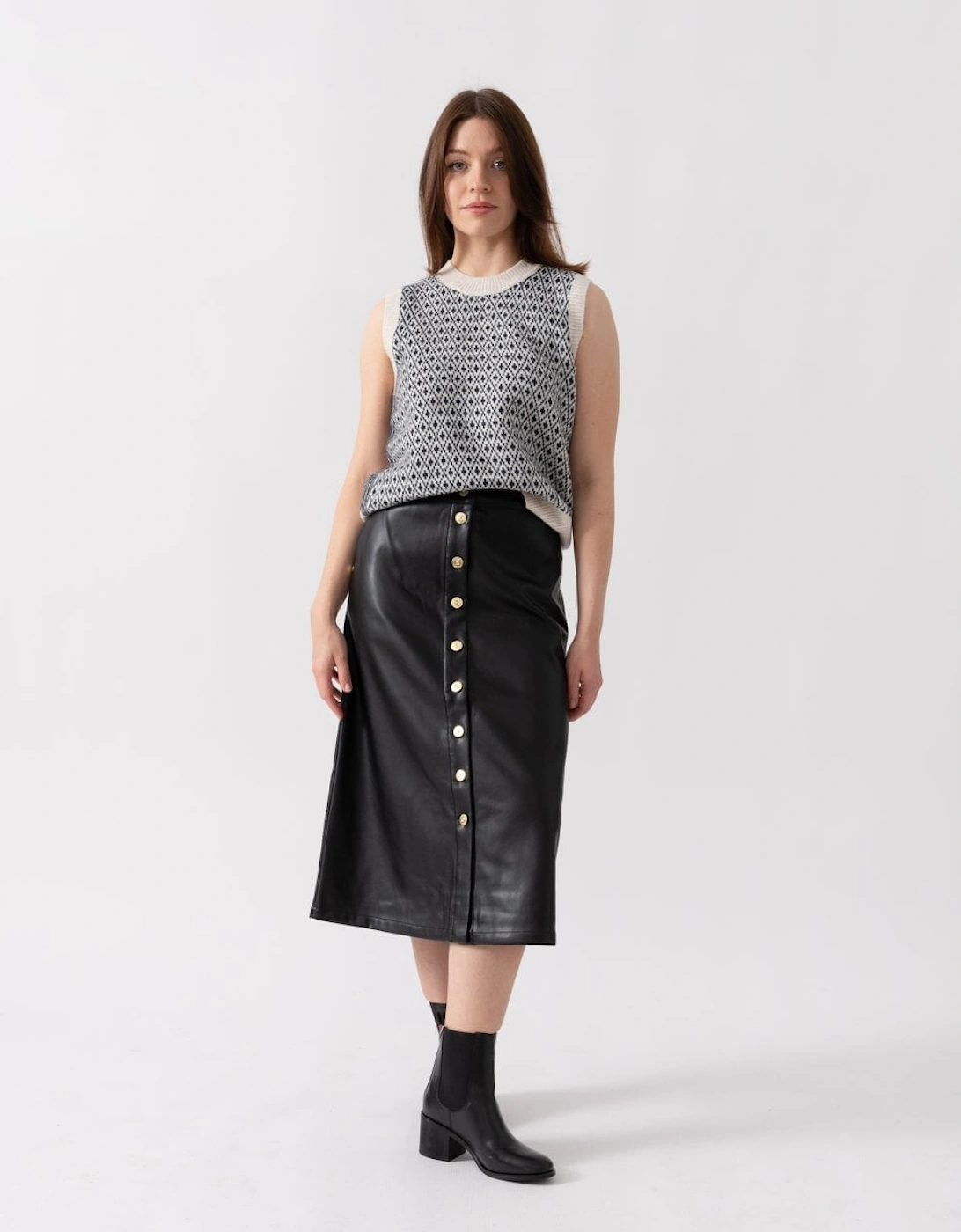 Aria Womens Midi Skirt, 5 of 4