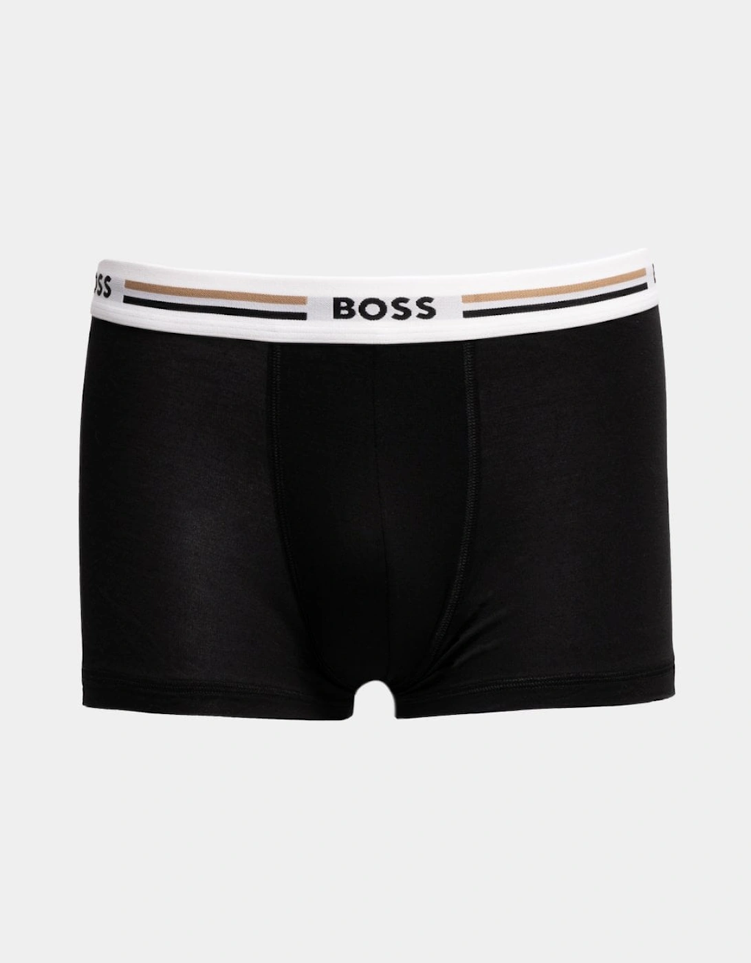 Boss Men's BOSS Orange Revive Mens 3-Pack Soft-Touch Stretch Trunks With Logo Waistbands - Black 001