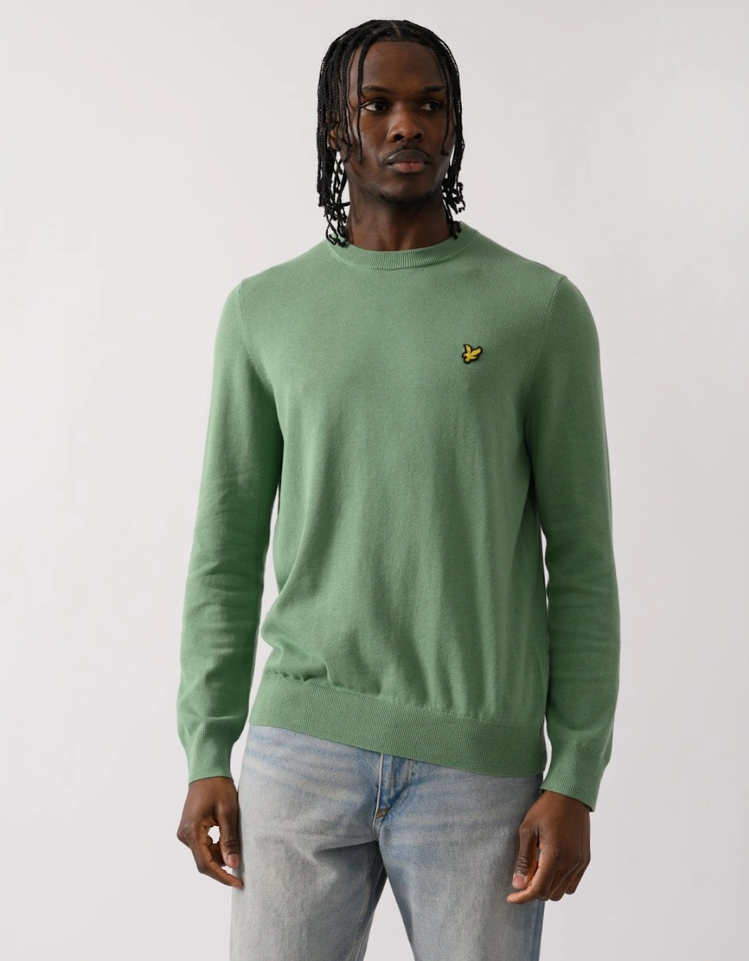 Lyle And Scott Men's Green Lyle & Scott Cotton Crew Neck Jumper - : 42/Regular Xl