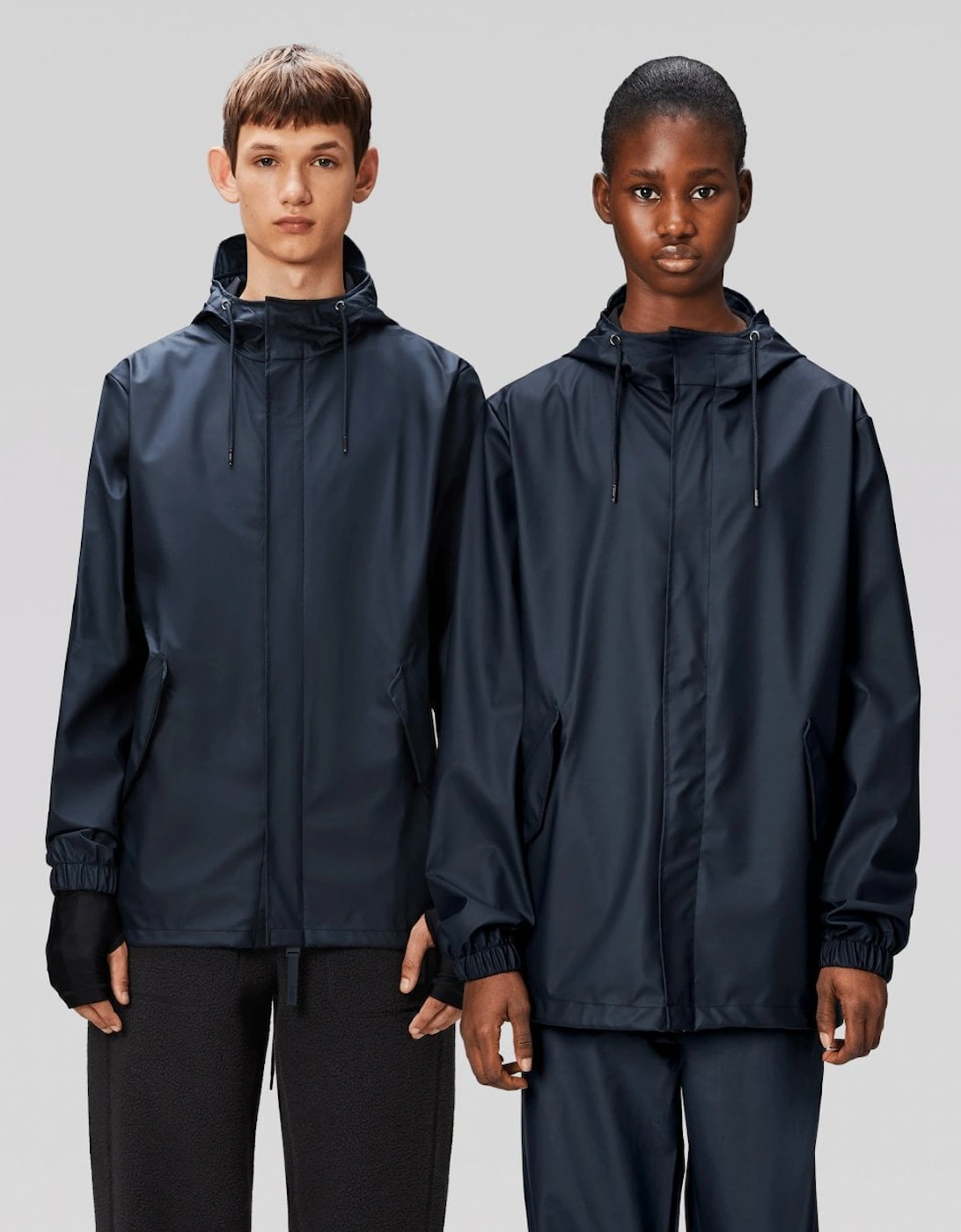 Rains Unisex Fishtail Jacket - 47 Navy