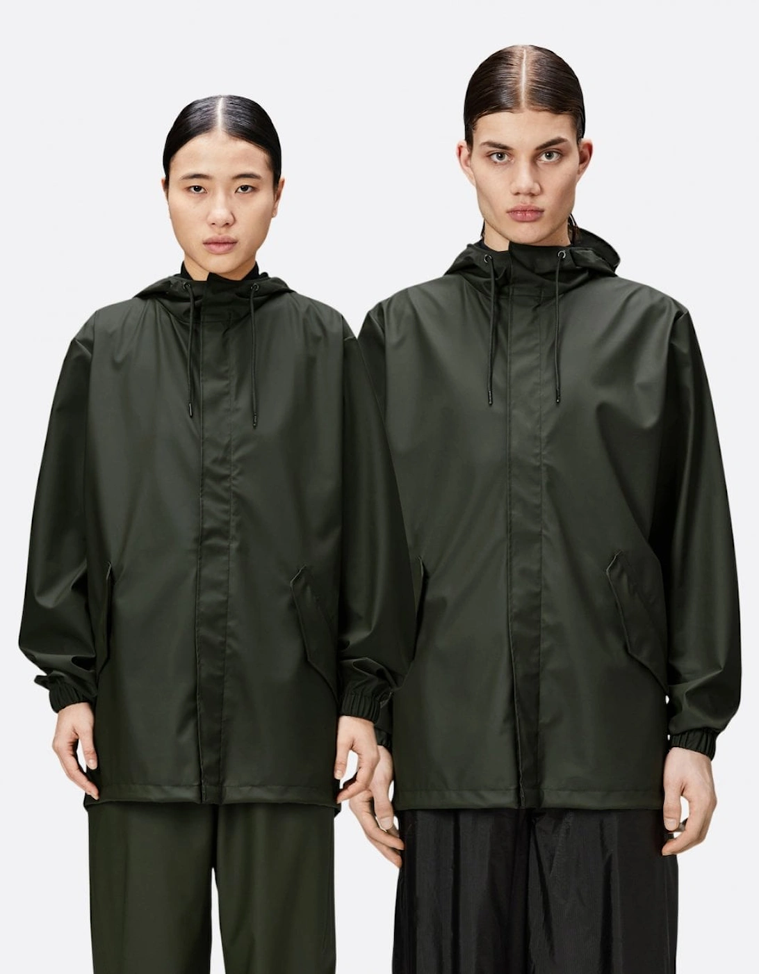 Women's Rains Unisex Fishtail Jacket - 03 Green - Size: 12