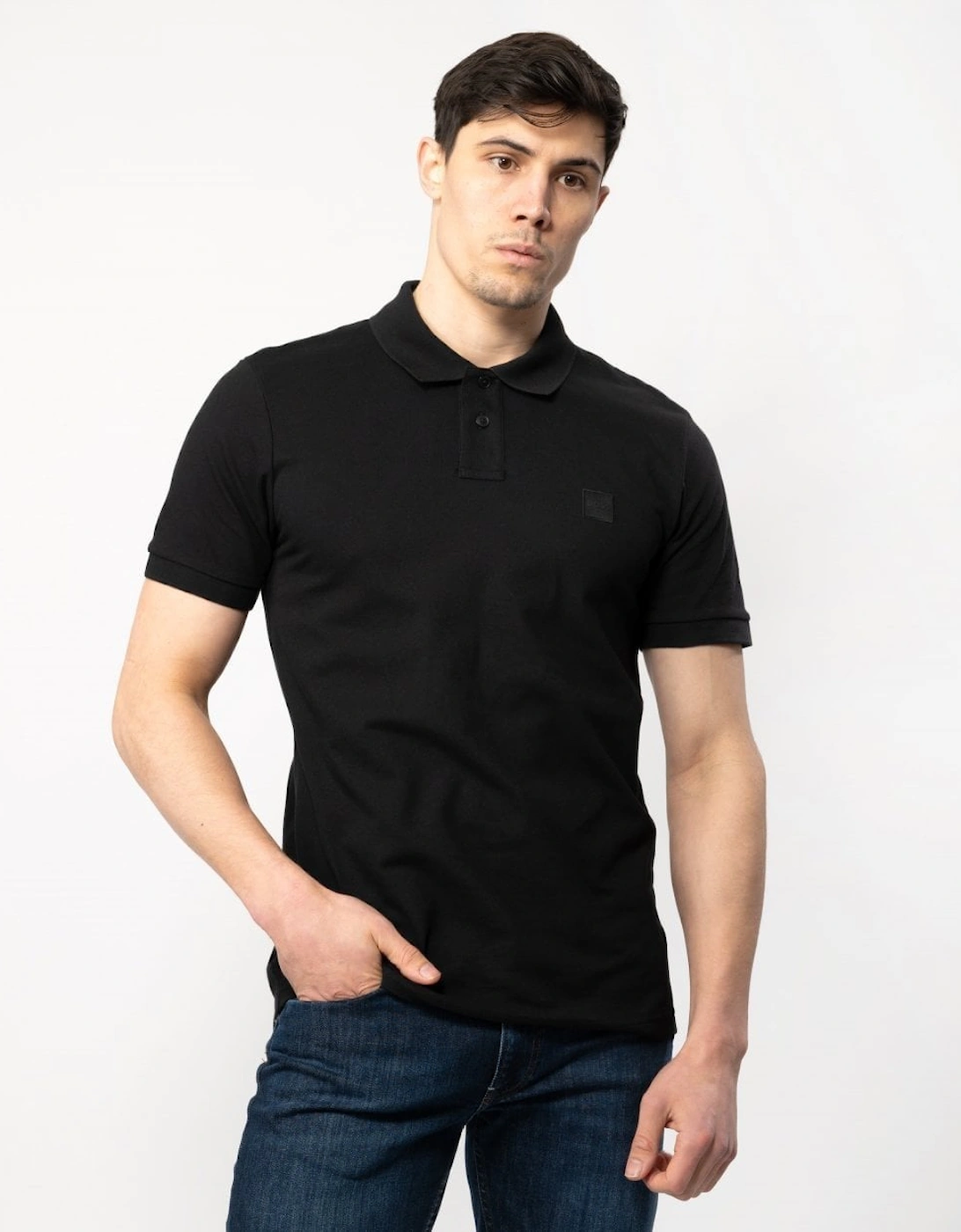 BOSS Orange Passenger Mens Stretch-Cotton Slim-Fit Polo Shirt with Logo Patch NOS, 5 of 4