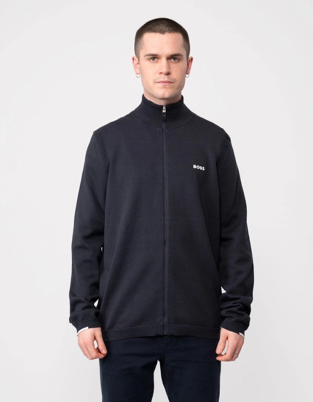 BOSS Green Ever-X Full Zip Mens Cardigan, 5 of 4