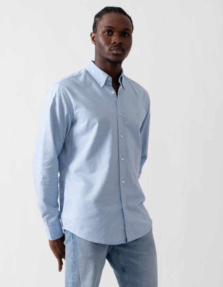 BOSS Orange Rickert Mens Long Sleeve Shirt - Open Blue 460