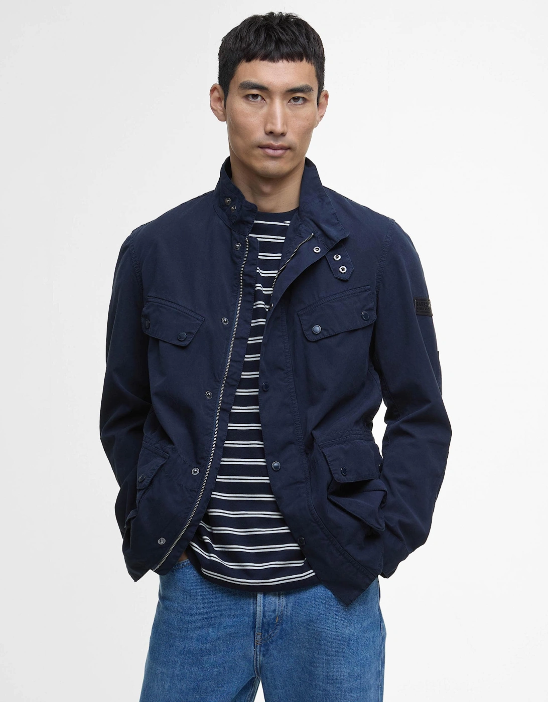 Men's Barbour International Duke Cotton Mens Casual Jacket - Navy - Size: 40/Regular