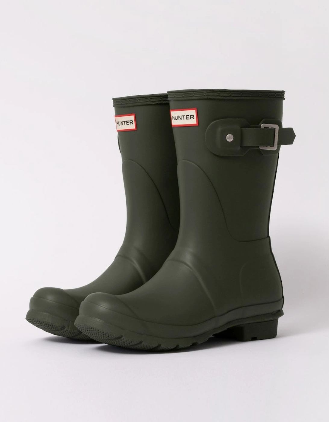 Women's Hunter Original Short Womens Wellies - Dark Olive - Green - Size: 6