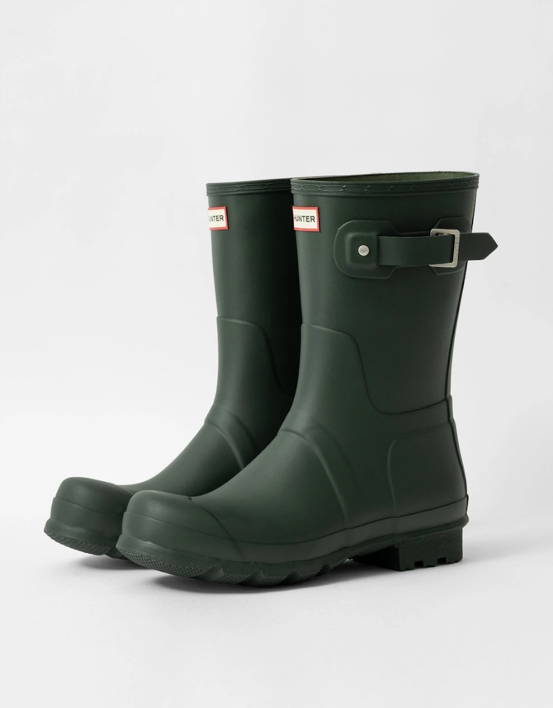 Men's Hunter Original Short Mens Wellies - Dark Olive - Green - Size: 12