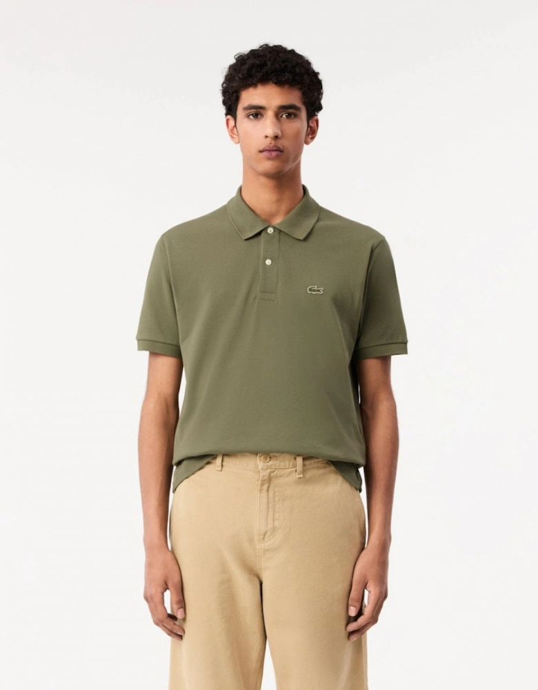 Classic Fit L.12.12 Mens Short Sleeve Polo Shirt - Khaki BMY
