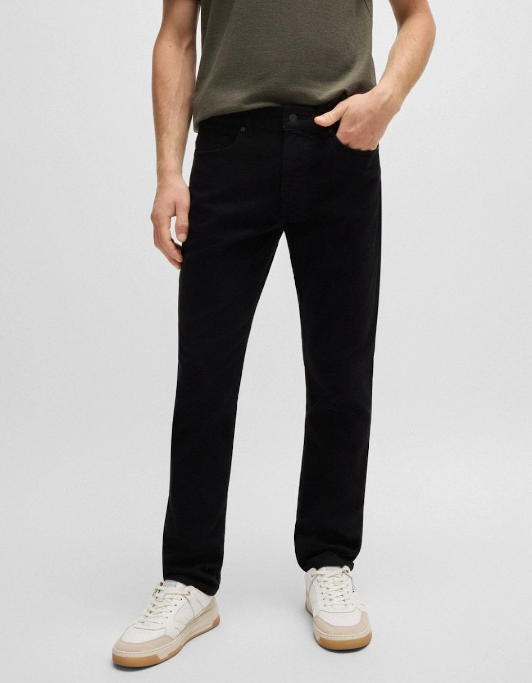 BOSS Orange DELAWARE BO Mens Slim Fit Comfort-Stretch Black Jeans NOS, 5 of 4