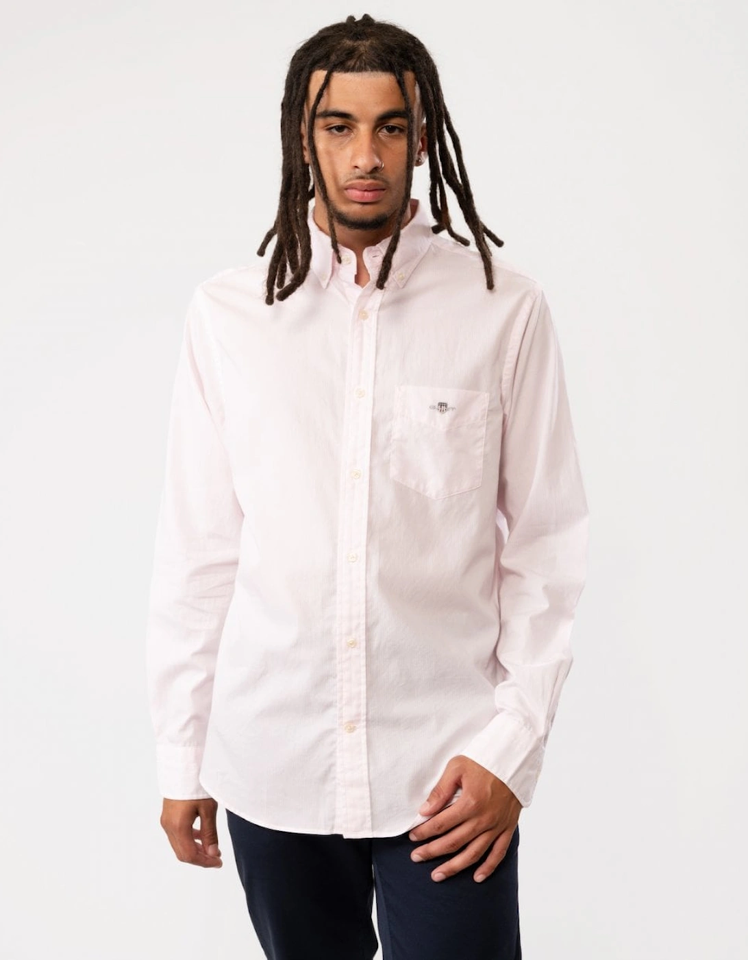 Gant Men's White Regular Fit Poplin Shield Banker Shirt - : 42/Regular Xl