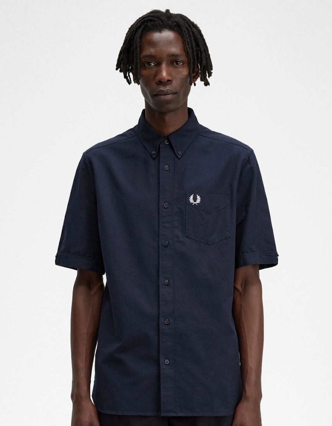 Mens Short Sleeve Oxford Shirt, 4 of 3