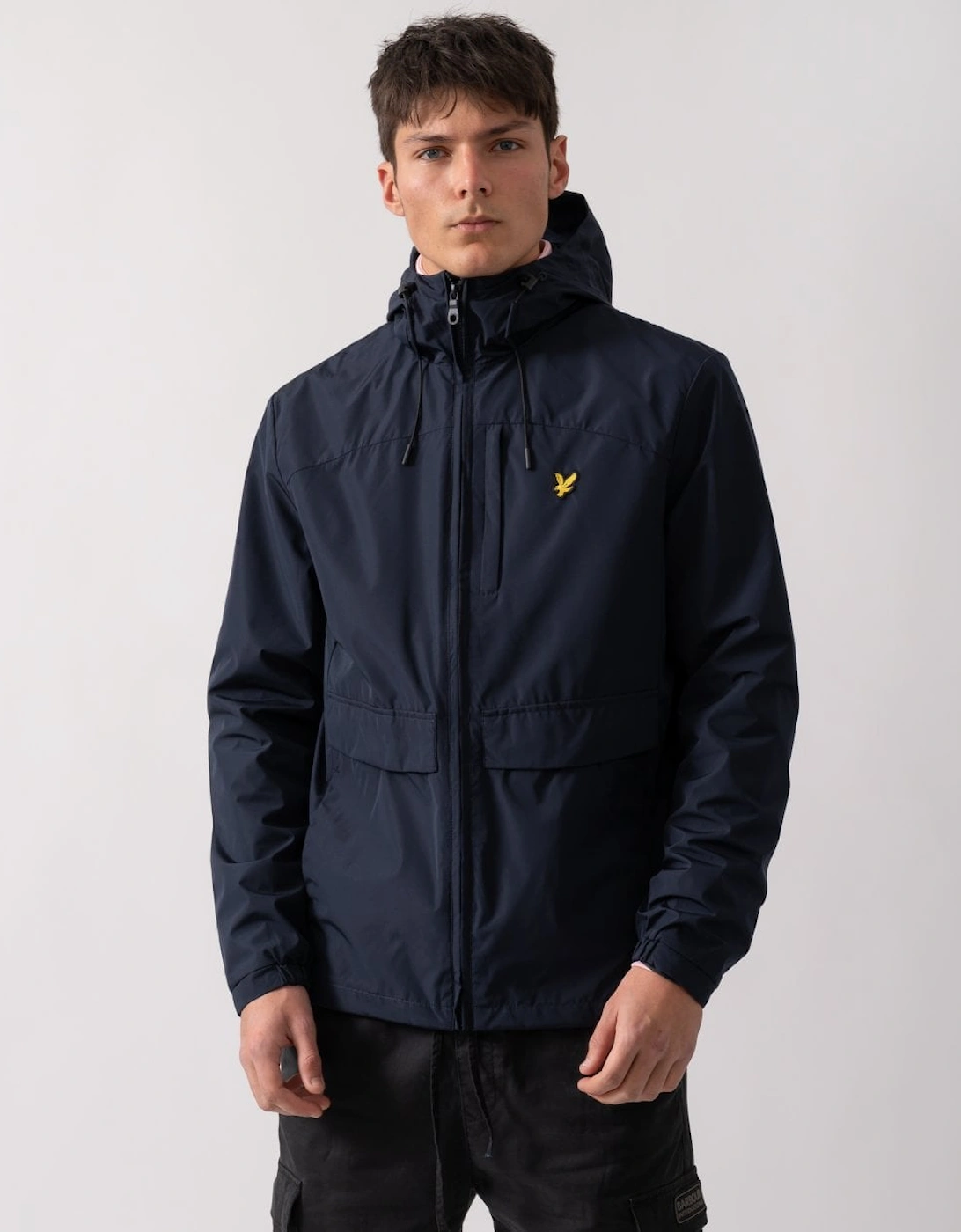 Lyle And Scott Men's Navy Lyle & Scott Lightweight Hooded Zip Through Jacket - : 38/Regular M