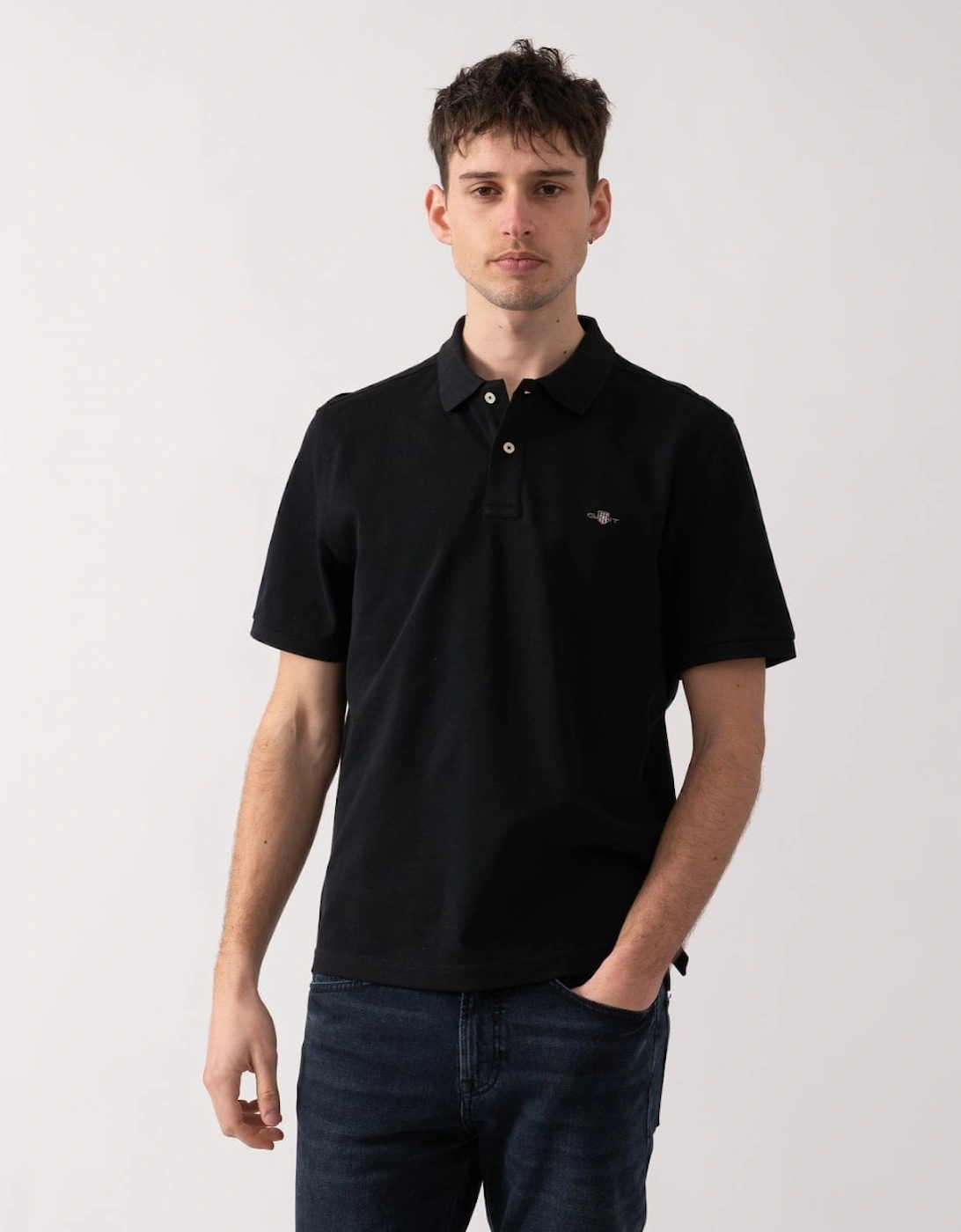 Mens Regular Fit Embroidered Archive Shield Polo, 5 of 4