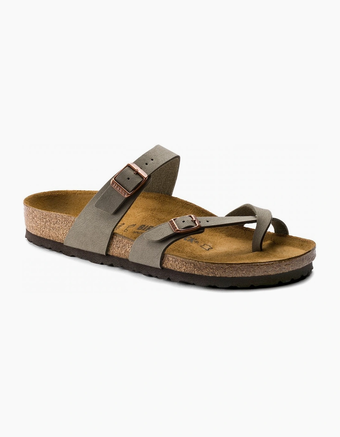 Birkenstock Women's Cream Mayari Birko Flor Sandals - Stone - Size: 5.5
