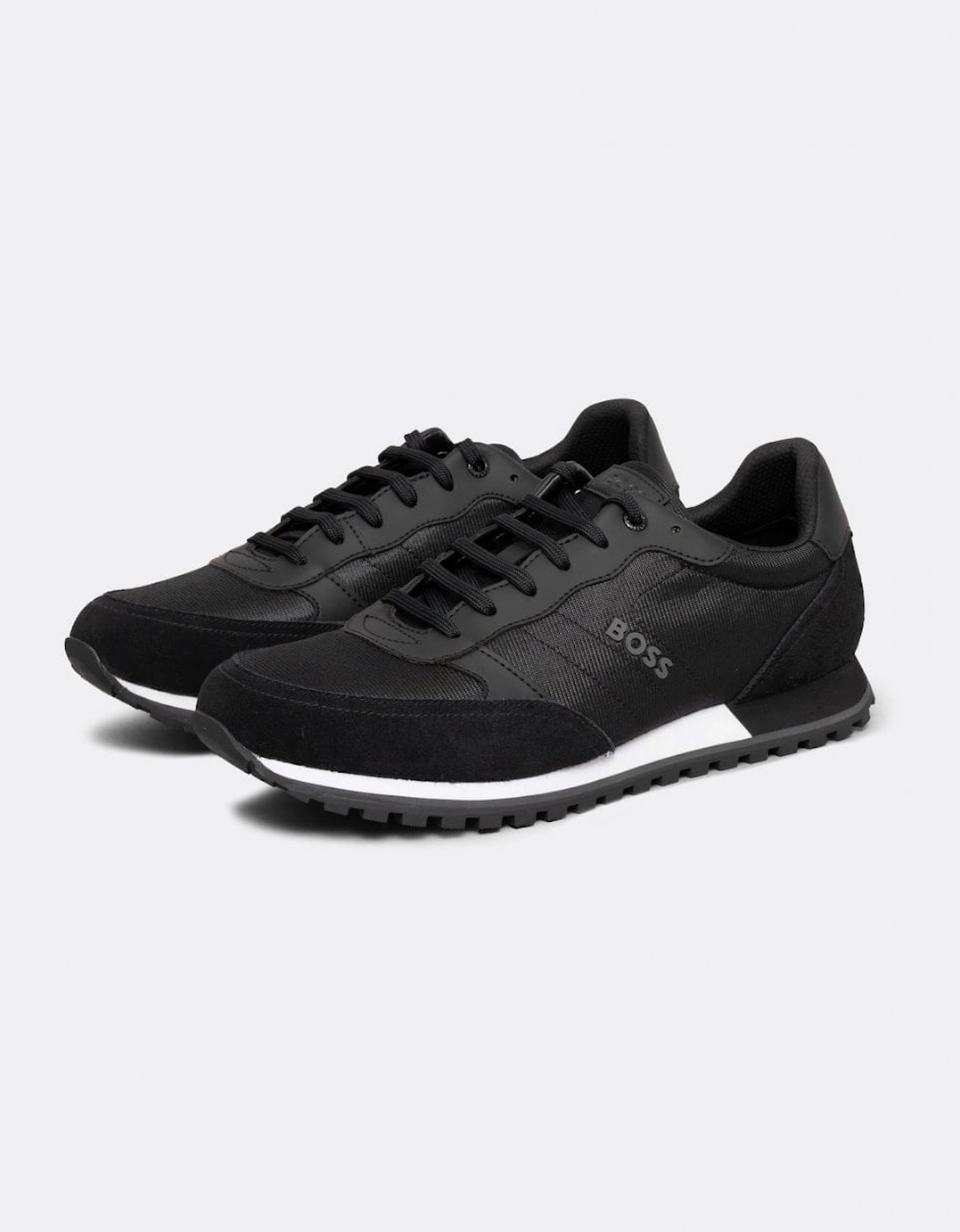 Men's BOSS Orange Parkour L Mens Running Style Trainers In Mixed Materials With Logo Details NOS - Black 001 - Size: 10