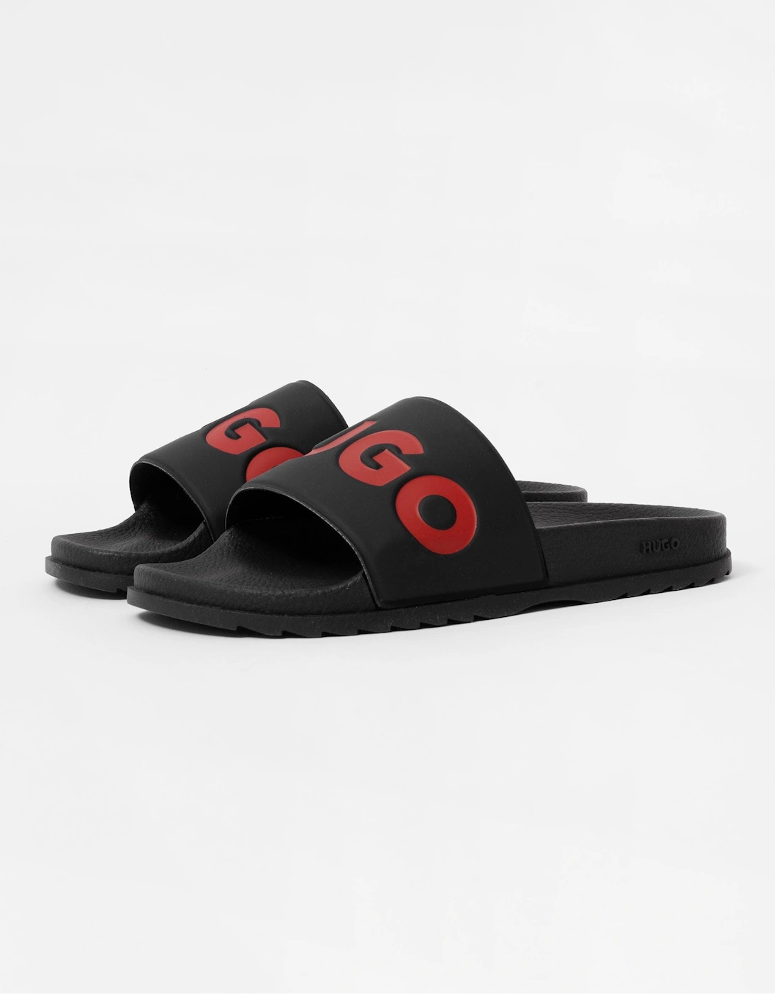 Men's HUGO Match Mens Slides With Logo Strap NOS - Black 001 - Size: 11