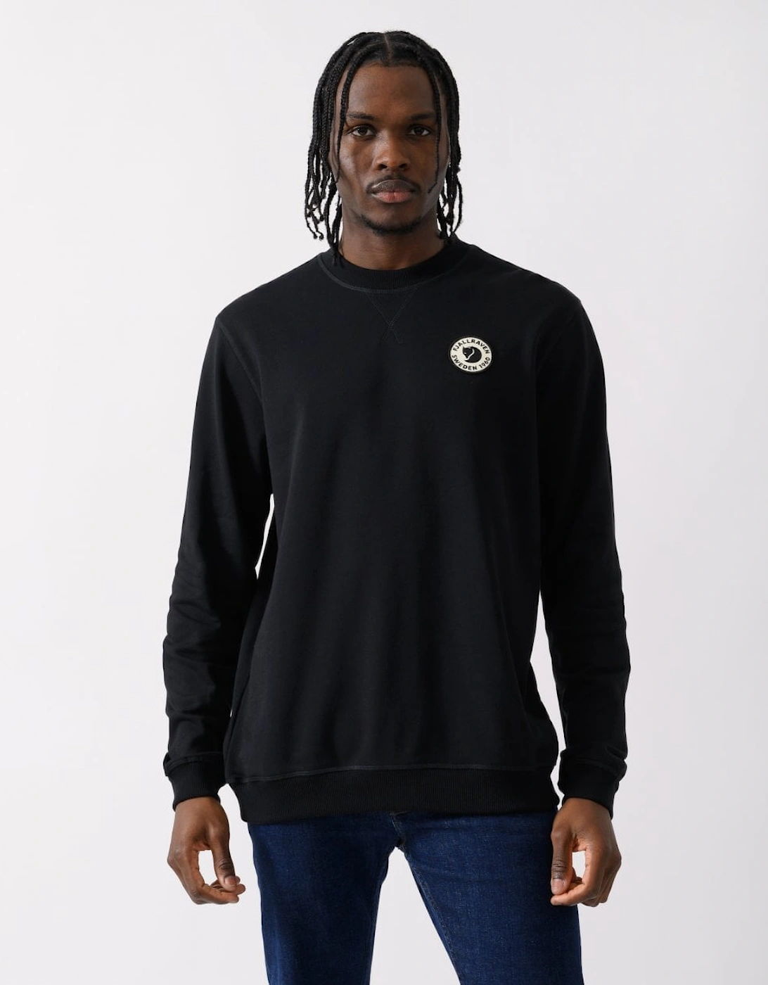 Fjallraven Men's Black 1960 Logo Badge Sweatshirt - 550  44 Xxl