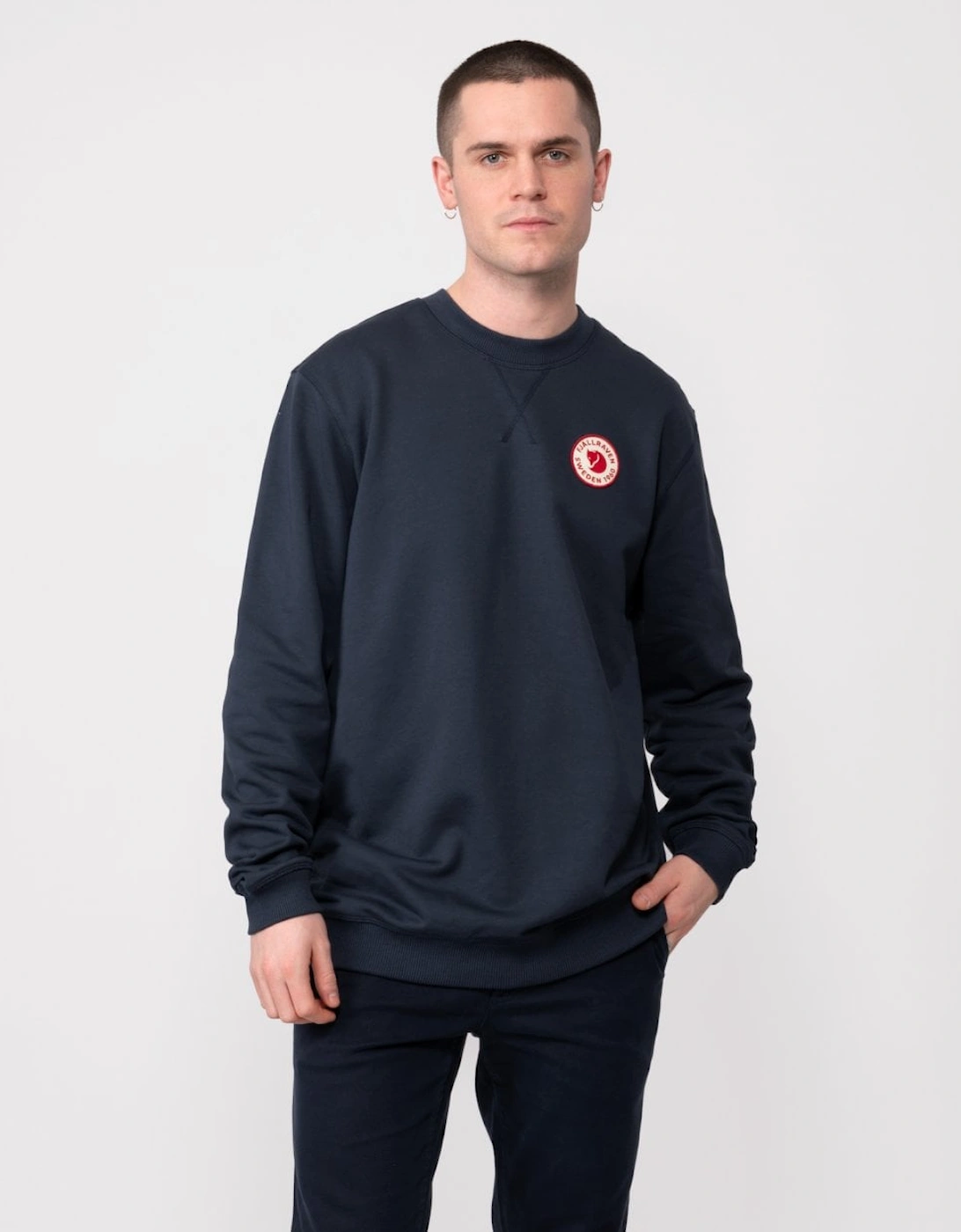 Fjallraven Men's Navy 1960 Logo Badge Sweatshirt - Dark 555  40 L