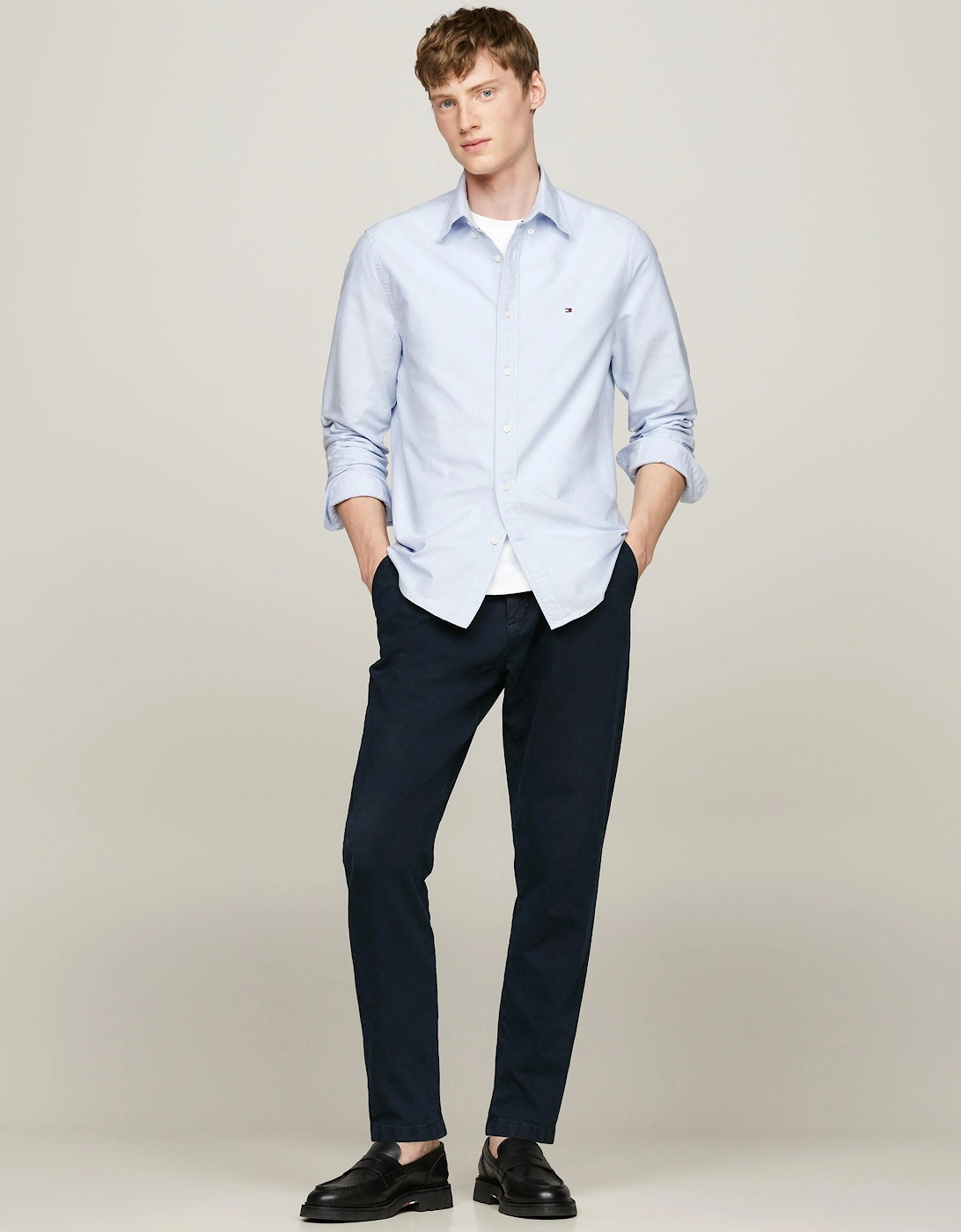 Solid Heritage Mens Long Sleeve Oxford Shirt, 5 of 4