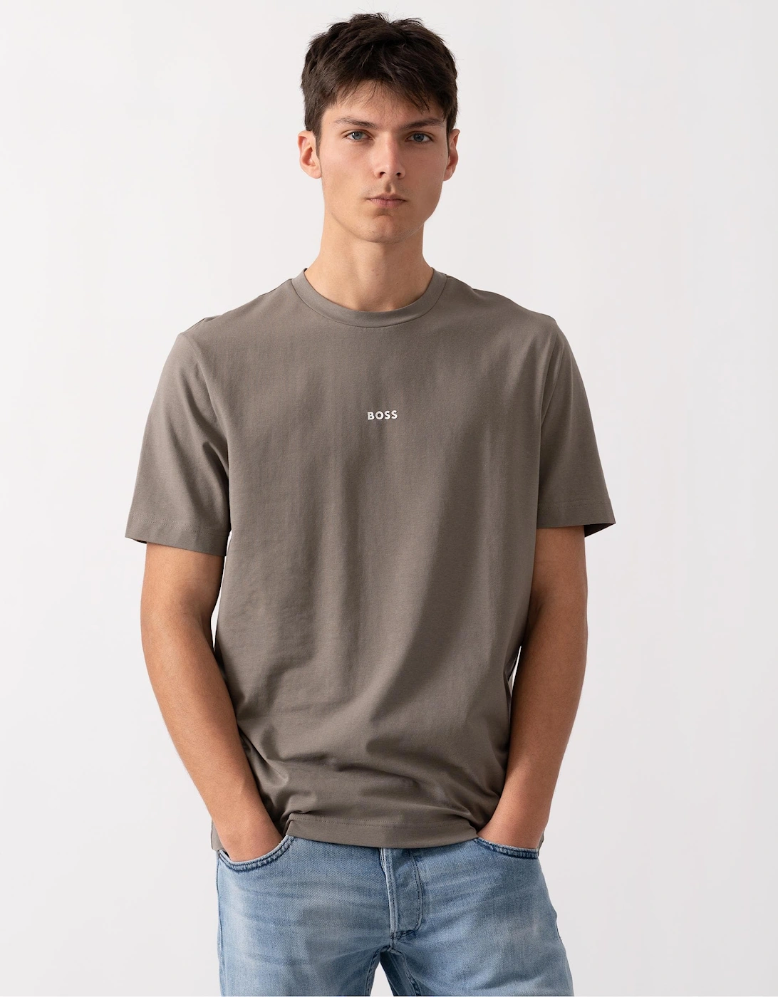BOSS Orange TChup Mens Crew Neck Small Logo T-Shirt, 5 of 4