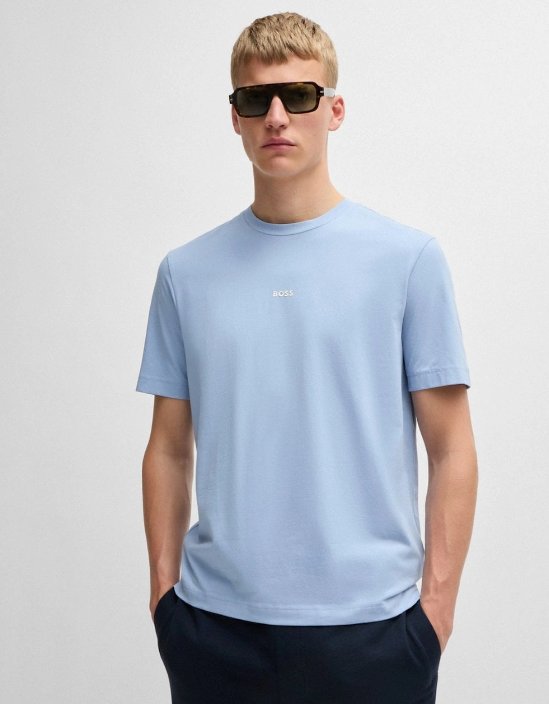 BOSS Orange TChup Mens Crew Neck Small Logo T-Shirt, 5 of 4