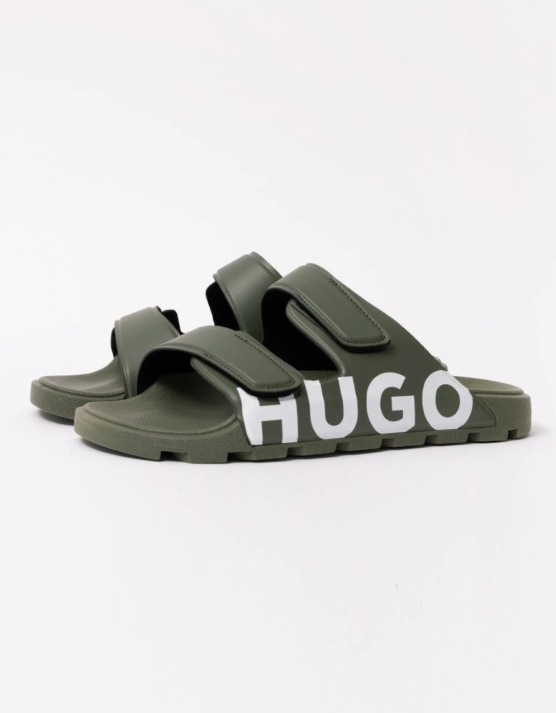 HUGO Evander Mens Logo Sandals with Double Touch-Closure Straps, 6 of 5