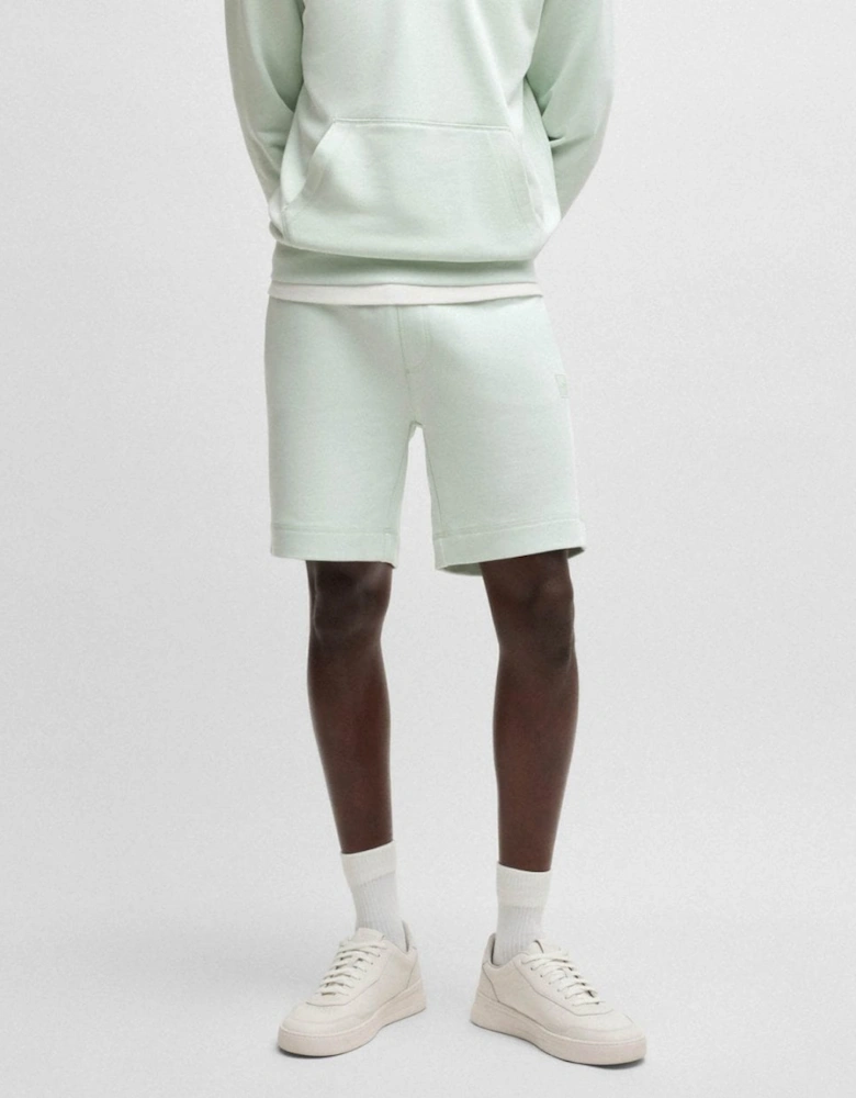BOSS Orange Sewalk Mens Cotton-Terry Shorts With Logo Badge